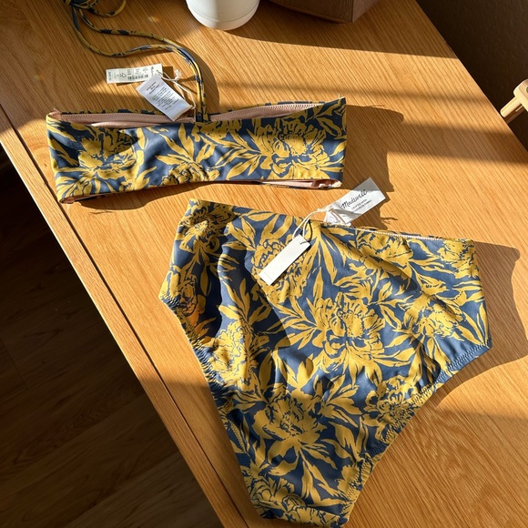 Madewell Cinched Halter Bikini High Waisted bottom Size Small - Picture 6 of 6